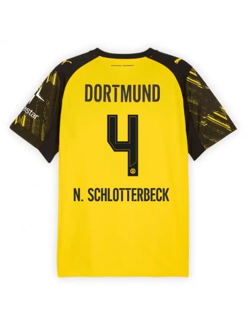 Borussia Dortmund Nico Schlotterbeck #4 Heimtrikot 2025-26 Kurzarm Borussia Dortmund Nico Schlotterbeck #4 Heimtrikot 2025-26 Kurzarm